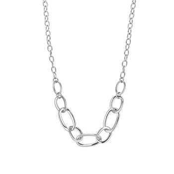 Steel link necklace