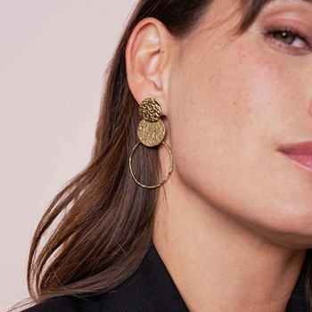 Boucles Solara acier doré or