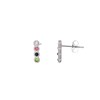 Boucles zircons multicolore acier - vue V1