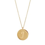 Collier Lettre J acier doré or
