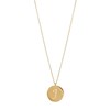 Collier Lettre J acier doré or - vue V2