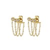 Boucles Trio Zircons blancs - vue V1