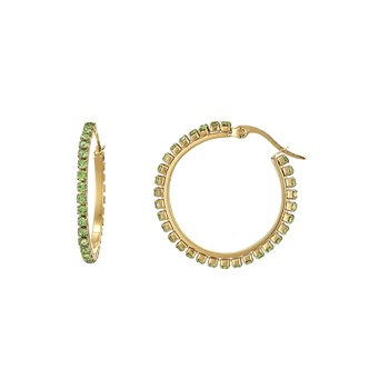 Boucles Riviera strass vert