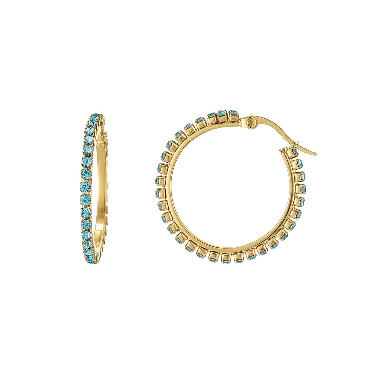 Boucles Riviera strass Bleu - vue 2