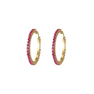 Boucles Riviera strass rose