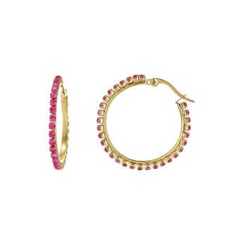 Boucles Riviera strass rose