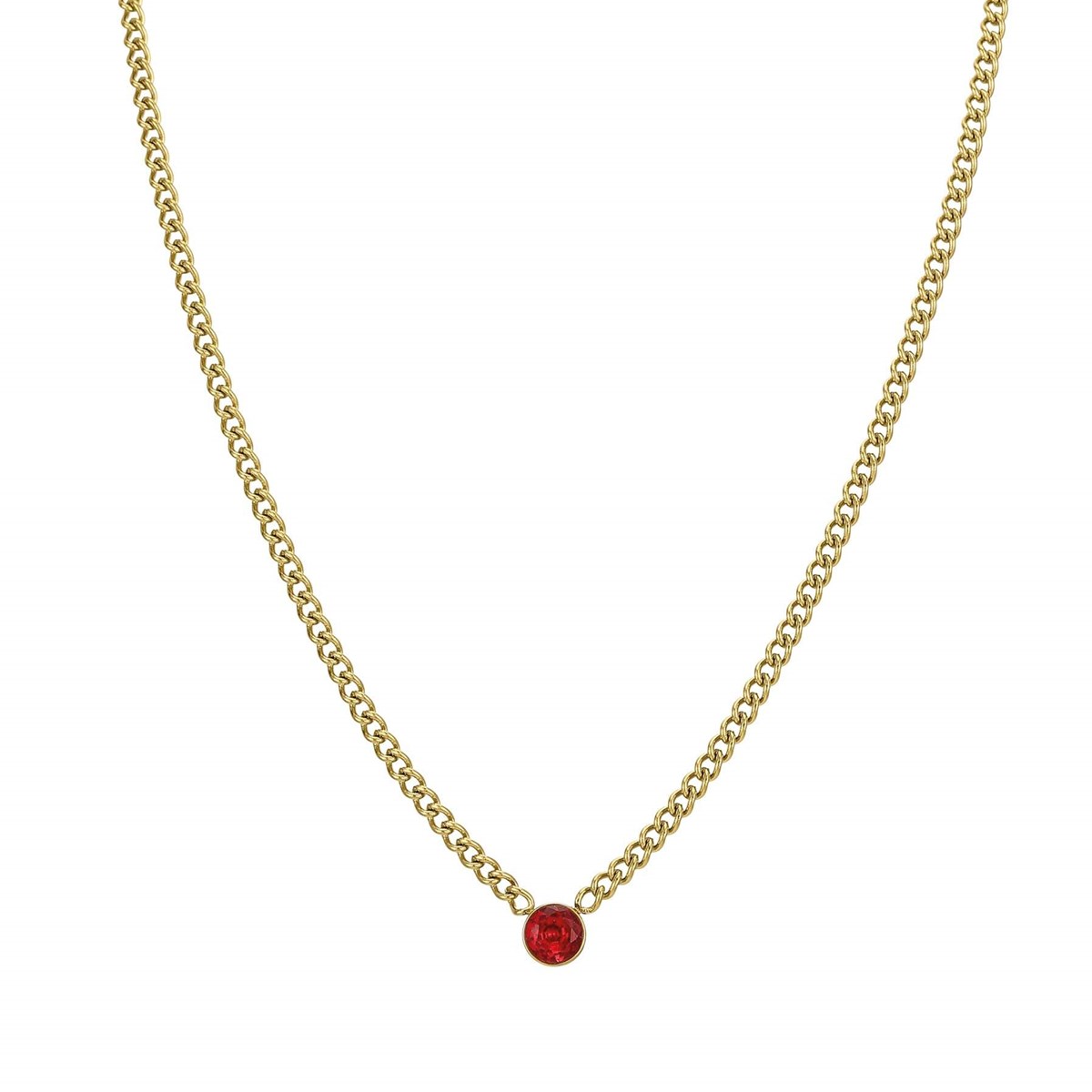 Collier Rondina zircon rouge