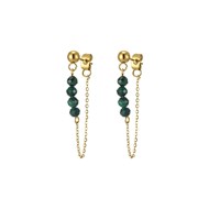 Boucles Isa Pierres Malachite