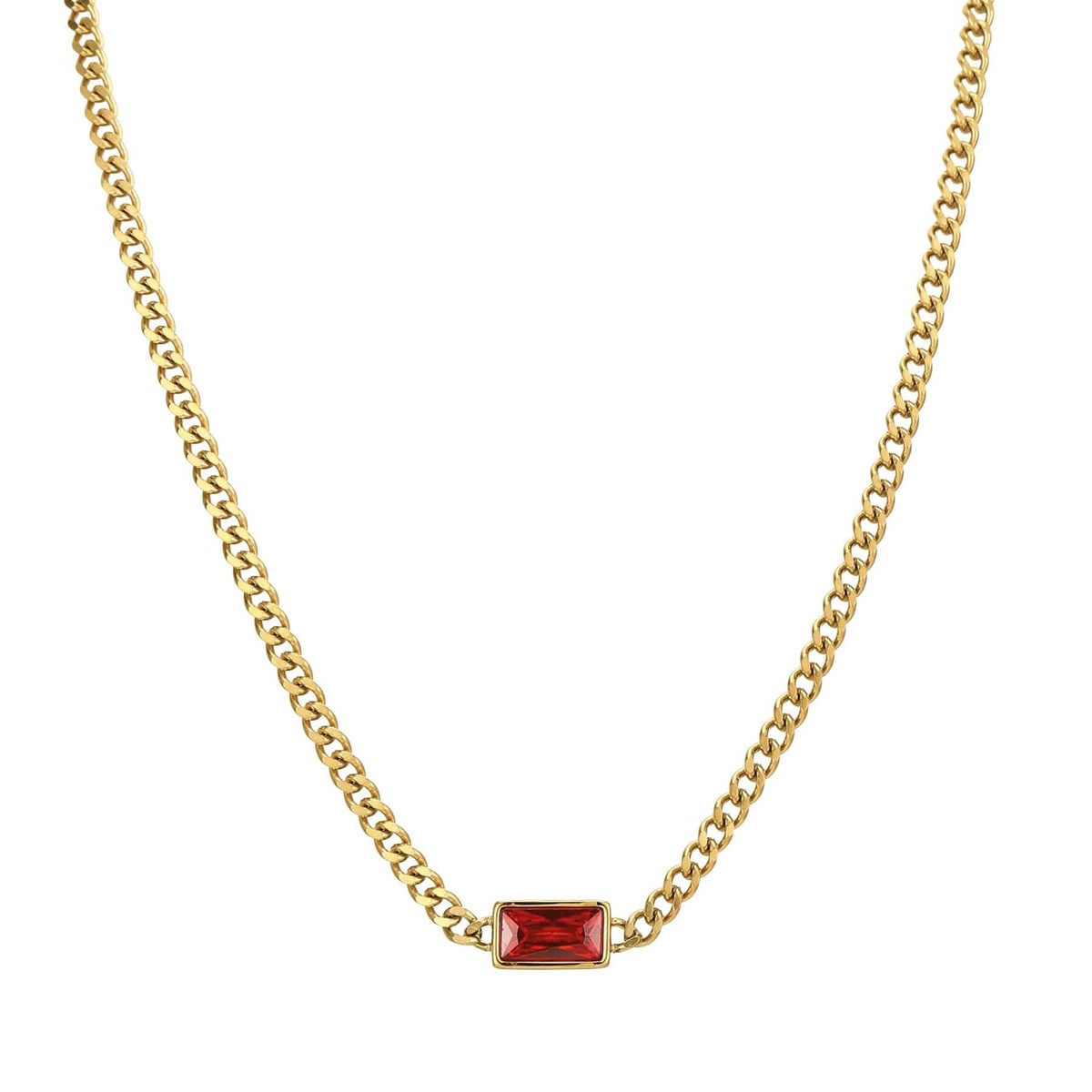 Collier Mila Strass rouge