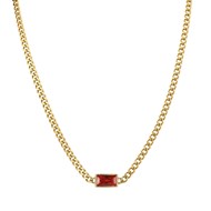 Collier Mila Strass rouge