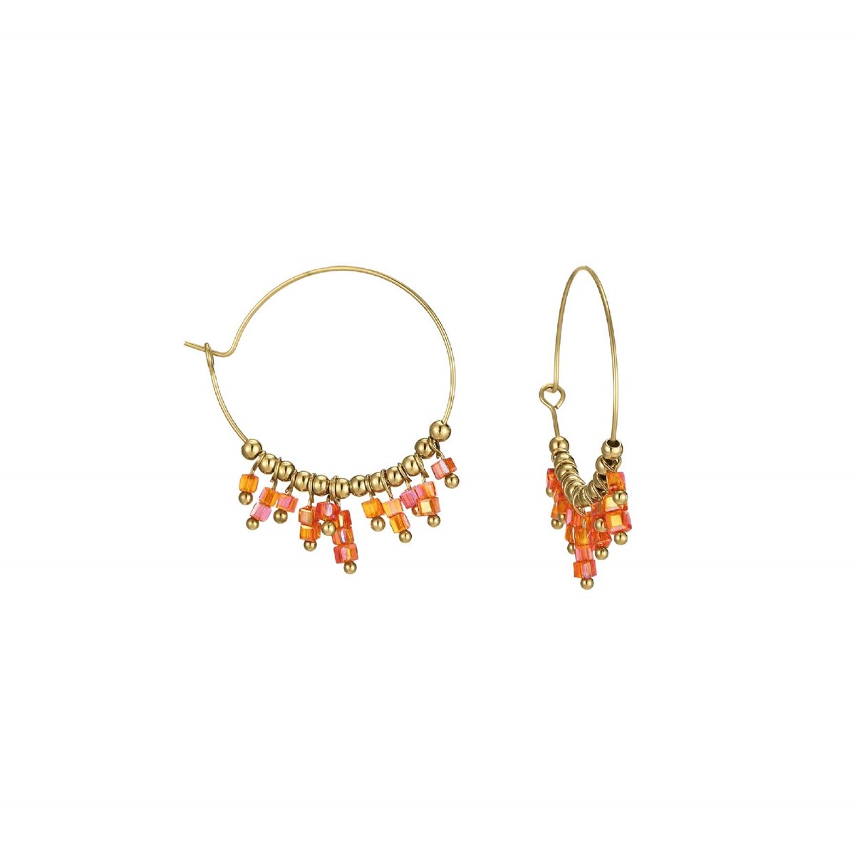 Boucles Bohème cristal ambre