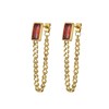 Boucles Mila Strass rouge - vue V1