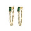 Boucles Mila Strass vert - vue V1