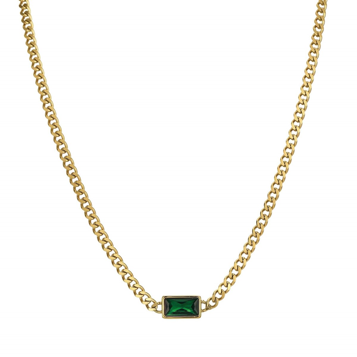 Collier Mila Strass vert