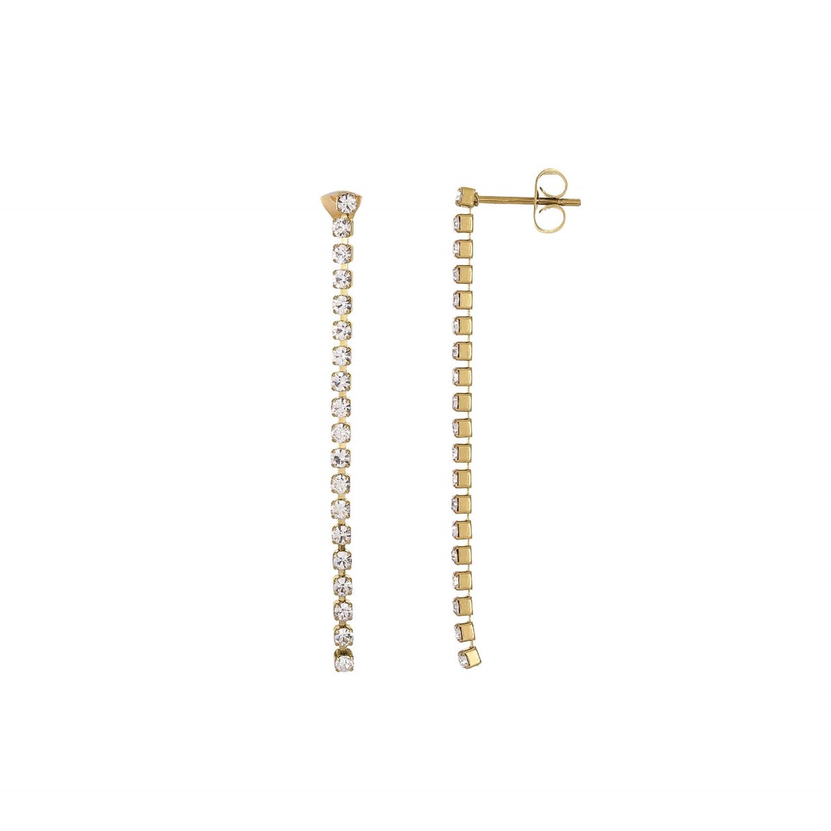 Boucles Avenue strass blancs