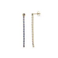 Boucles Avenue strass bleus