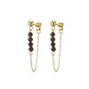 Boucles Isa Pierres Obsidienne - vue V1