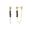 Boucles Isa Pierres Obsidienne - vue V2