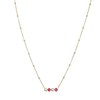 Collier Eclat fuchsia acier doré or - vue V1