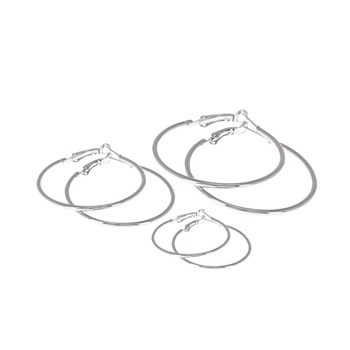 3 paires de Créoles acier