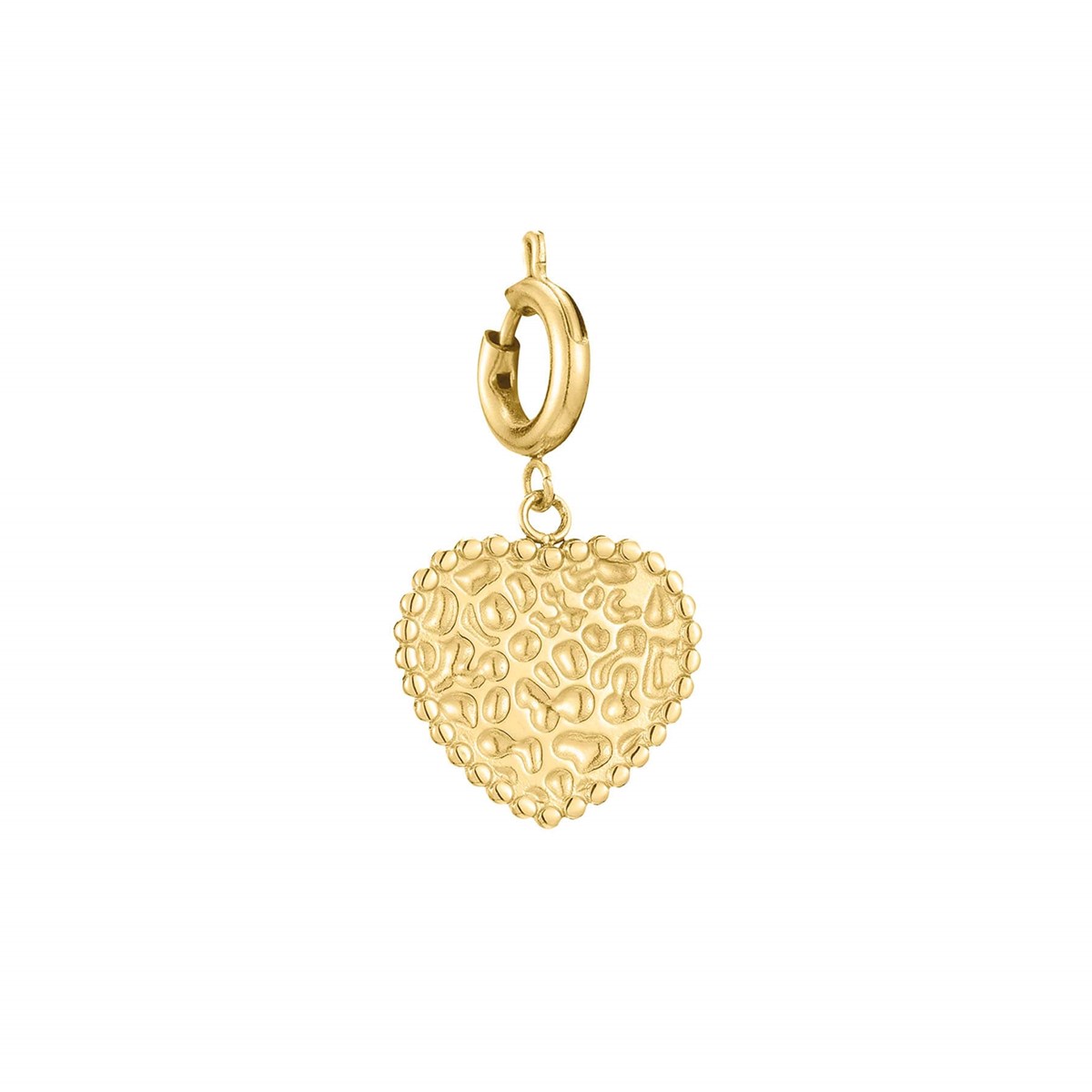 Charm Médaille Coeur acier doré or