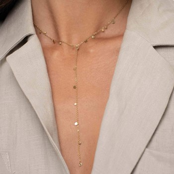 Collier Infinity acier doré or