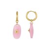 Boucles Pépite Quartz rose - vue V1