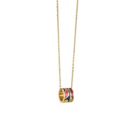 Collier Art H1 acier doré or