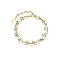 Bracelet double chaine dorée Luza Charms