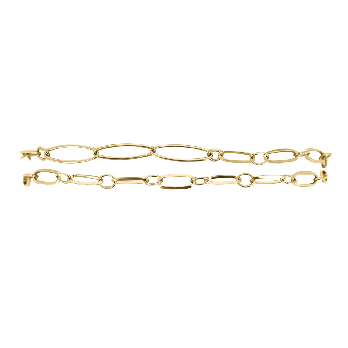 Bracelet double chaine dorée Luza Charms - vue 2