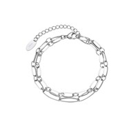 Bracelet double chaine acier Luza Charms