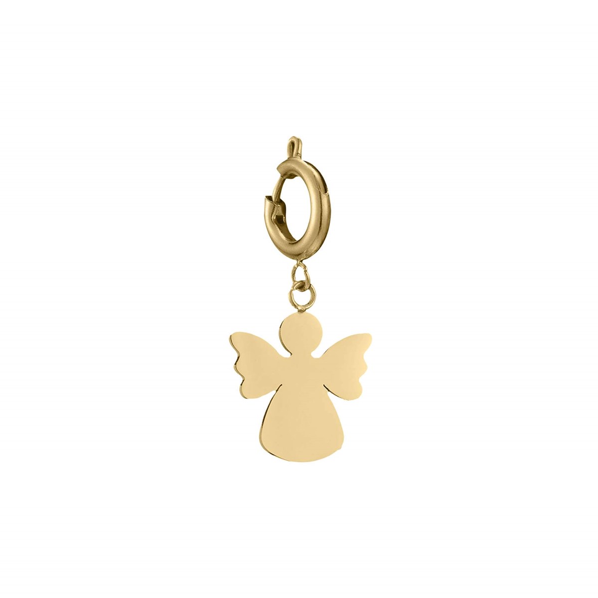 Charm Ange acier doré or