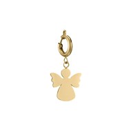 Charm Ange acier doré or