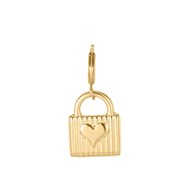 Charm Cadenas acier doré