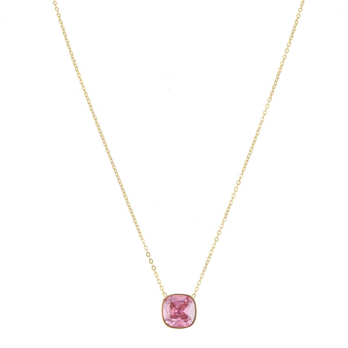 Collier Luz Zircon rose