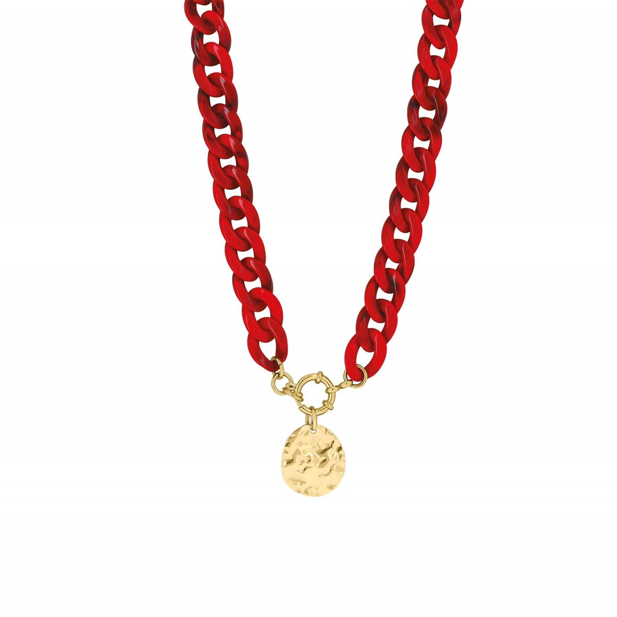Collier Ivy rouge - vue 2