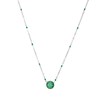 Collier acier Luz zircon vert - vue V1