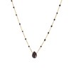 Collier goutte d'eau Agate noire - vue V1