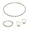 Collier, bracelet et boucles d'oreilles Karia en pierres Agate Mousse - vue V1