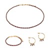 Collier, bracelet et boucles d'oreilles Karia en pierres Grenat - vue V1