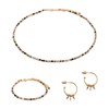 Collier, bracelet et boucles d'oreilles Karia en pierres Tourmaline - vue V1