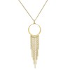 Collier En Argent Doré Cercle Multichaine - vue V1