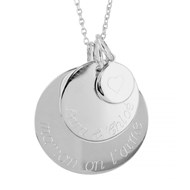 Collier trois médailles argent 925