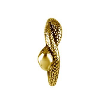 Piercing conch snake PVD 24K gold 12mm