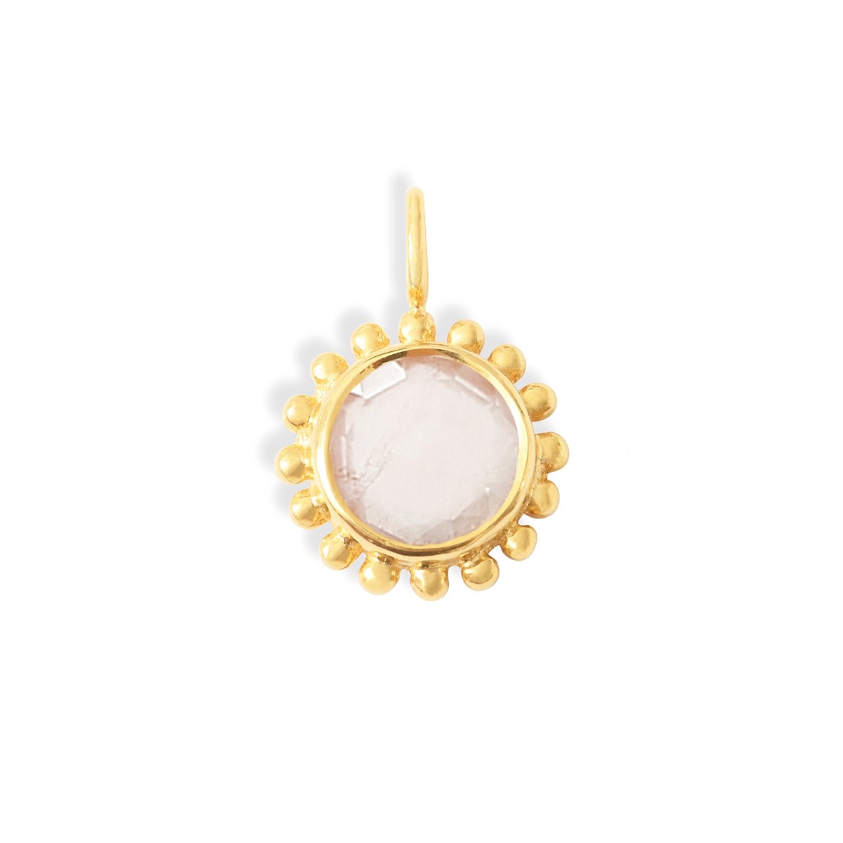 Collier Surya Grand Soleil et Quartz Rose - vue 5