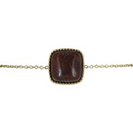 Bracelet Maki acier Jaspe marron