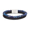 Bracelet cuir et Lapis Lazuli - vue V1