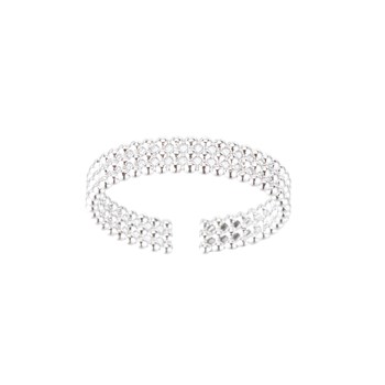 Bague Perles argentées