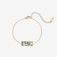 Bracelet Artiste bleu acier doré or