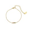 Bracelet zircons multicolores acier doré or - vue V1